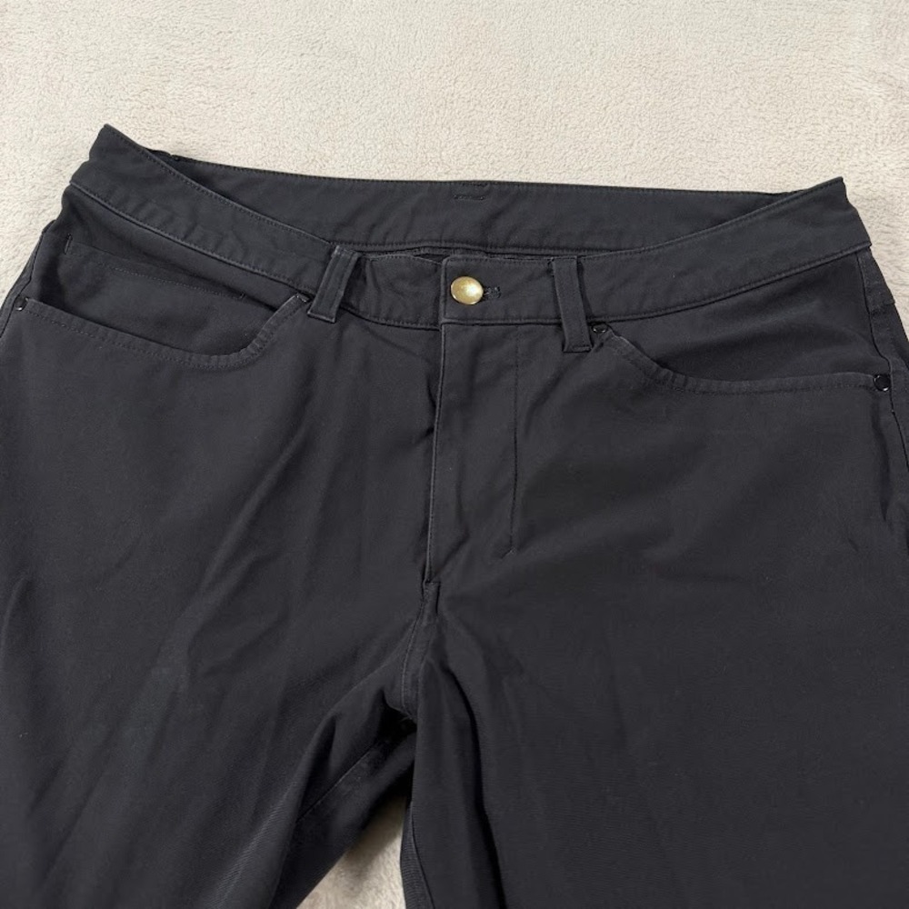 Lululemon Mens 32x32 Black 5-Pocket Pants Slim Fit Stretch Casual Trousers EUC - Picture 5 of 10